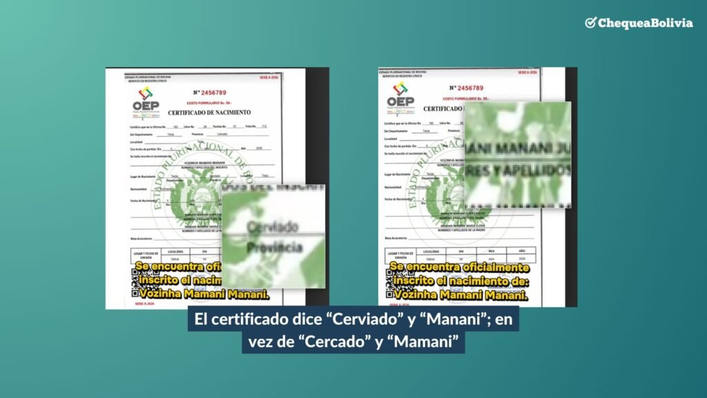 El certificado que circuló en las redes sociales.